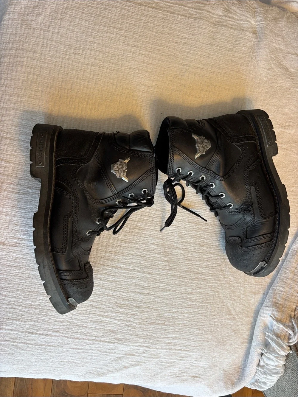 Harley-Davidson Black Stealth Motorcycle Riding Boots Size 10.5